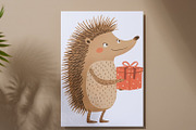 Part Hedgehogs with Gifts PNG, an Animal Illustration by ClipCraft (Thumbnail 9 of 9)