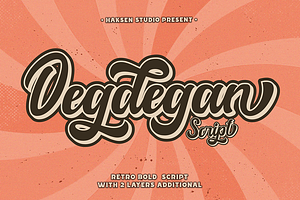 Degdegan Bold Script Retro