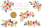 Camillia - Watercolor Floral Set, an Illustration by SmallHouseBigPony (Thumbnail 4 of 6)