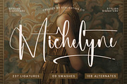 Michelyne Stylish Signature Font, a Script Font by stylishtype.co (Thumbnail 1 of 20)