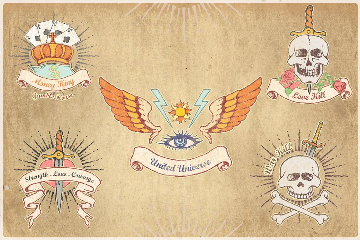 46 VectorTattooStyle-Handdrawn Vol.1 preview 3