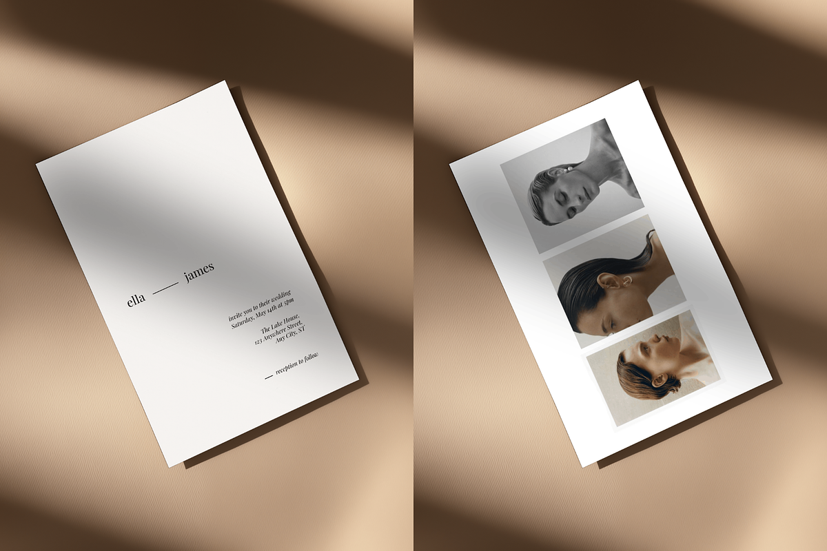 Minimalistic Invitation Card Mockup, an Advertising Mockup by The Ethical Agency (Photo 1 of 2)