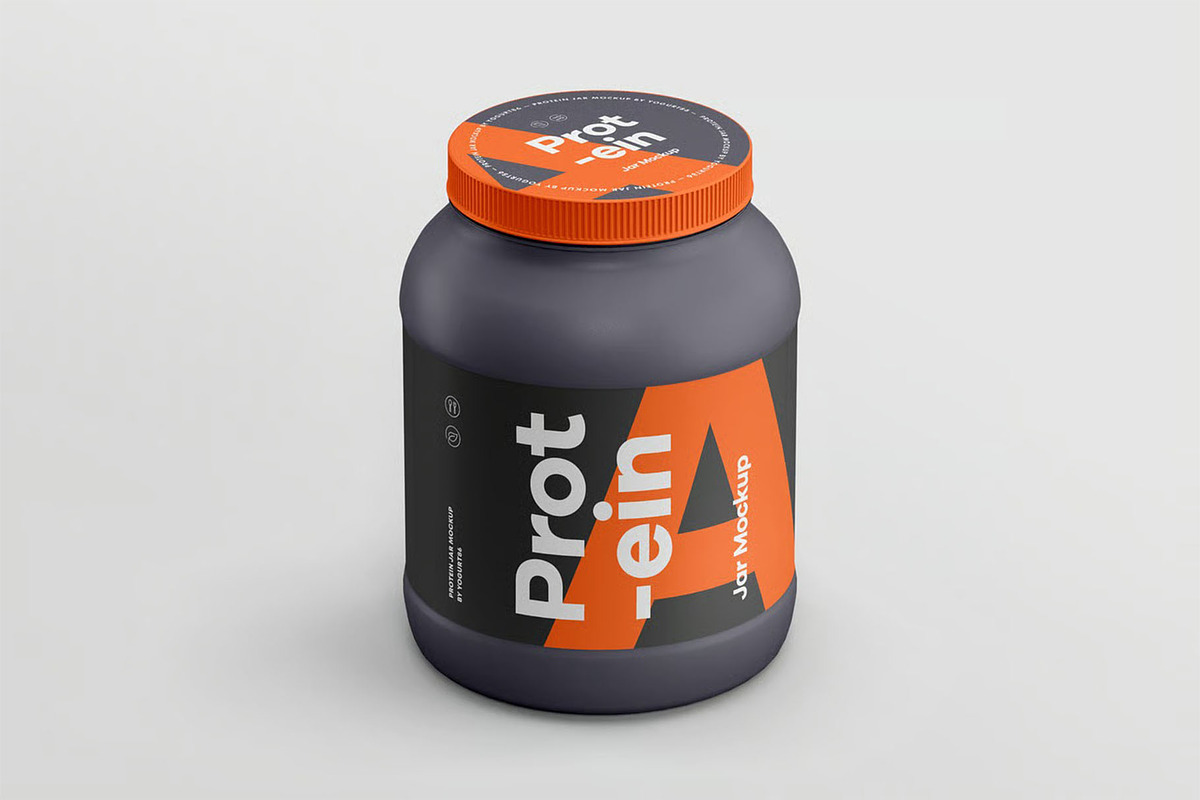 Protein Jar Mockup, a Packaging Mockup by zippypixelstudio (Photo 9 of 15)