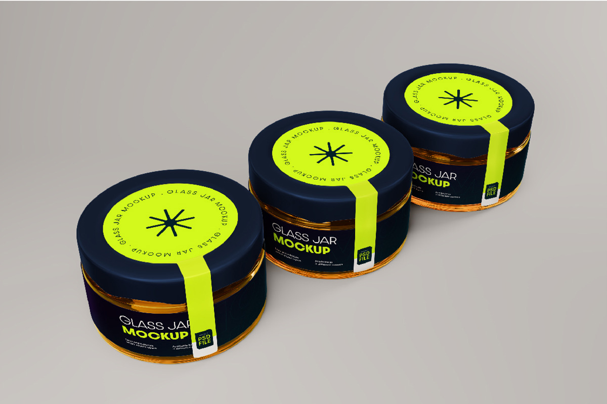 Glass Jar Mockup, a Packaging Mockup by Rahardi Creative (Photo 3 of 4)