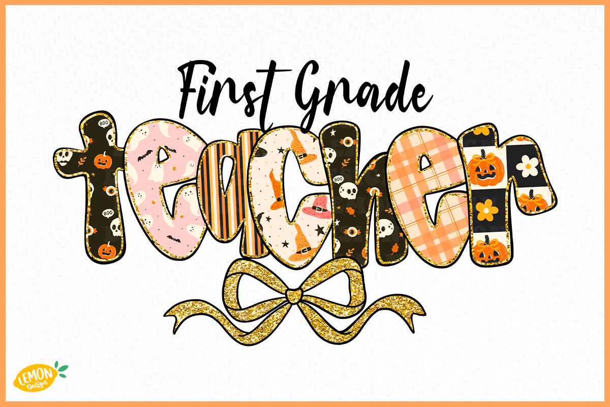 Halloween Teacher PNG Sublimation, a Seasonal Illustration by LemonDesign (Photo 3 of 7)