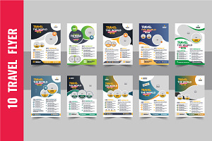 Travel Flyer Design, tour flyer set, a Flyer Template by Pavel_design