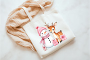 Pink My First Christmas Png, an Illustration by Watercolor design (Thumbnail 2 of 3)