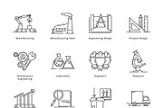 Manufacturing Engineering Icons, an Outline Icon by introwiz1 (Thumbnail 3 of 3)
