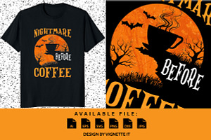 Cute Nightmare Before Coffee Shirt