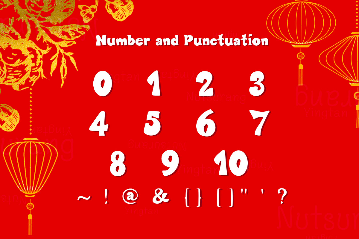 Chinese New Year Font, a Handwritten Font by N Nakorn Creative (Photo 5 of 10)