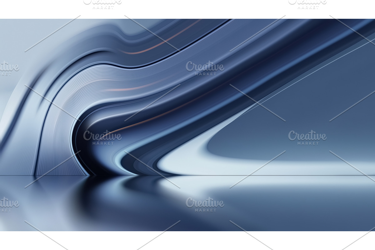 Modern Abstract Design With Flowing, an Illustration by BazziBa♥