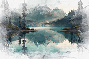 Landscape Photography Watercolor, an Action Add-On by MRI STUDIO (Thumbnail 2 of 10)