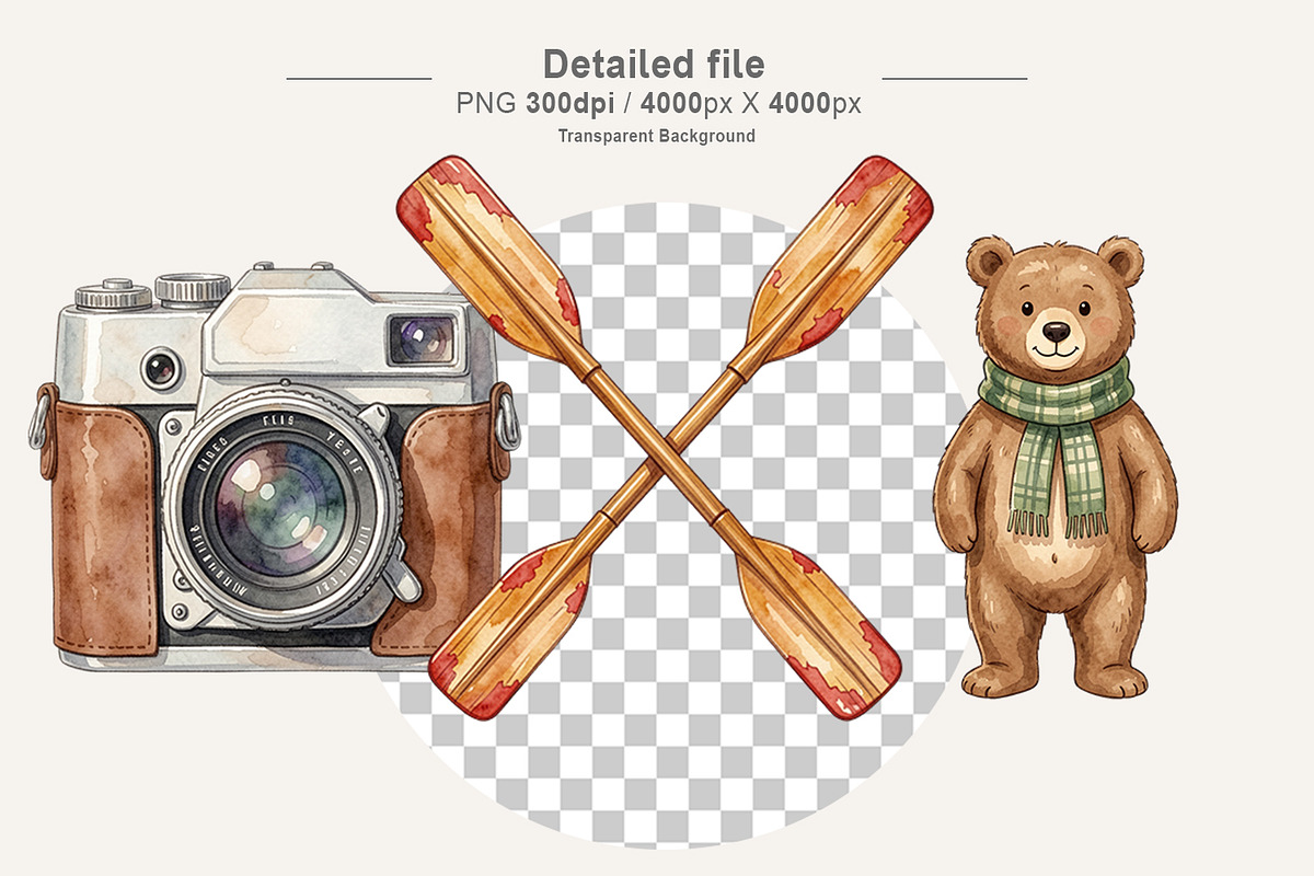 Vintage Summer Camp Sublimation, a Decorative Illustration by Artnoy (Photo 3 of 18)