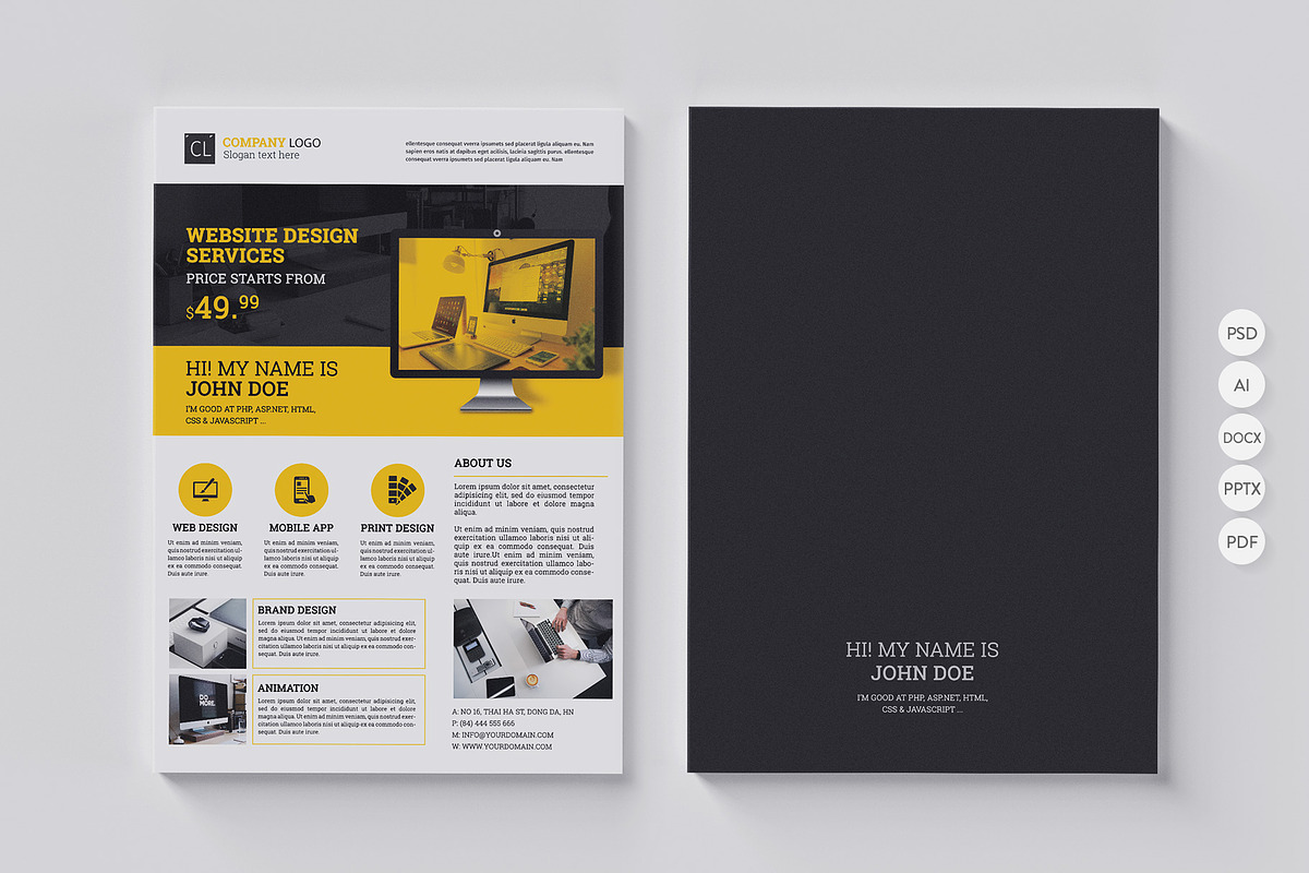 20 Corporate Flyer-Double Sided, a Flyer Template by BrochuresFactory (Photo 19 of 21)