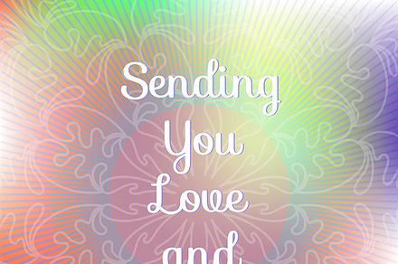 Sending You Love and Light, a Card Template by pictures for you