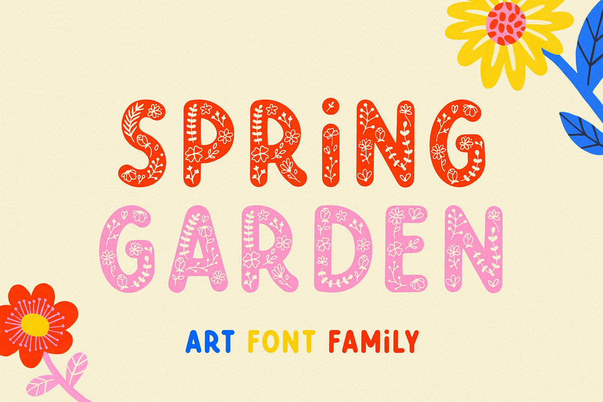 Spring Garden | Font family, a Handwritten Font by JuliaVolkova (Photo 1 of 8)