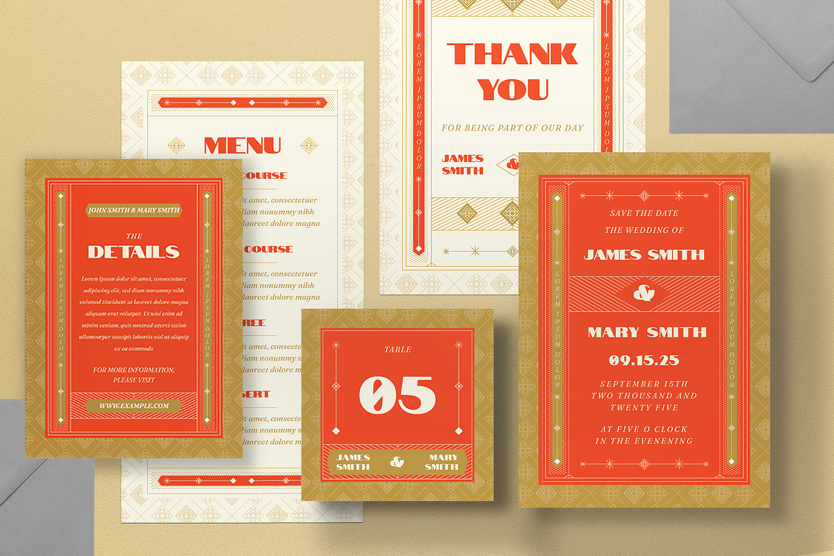 Wedding Invitation Set, an Invitation Template by graphicook (Photo 3 of 3)