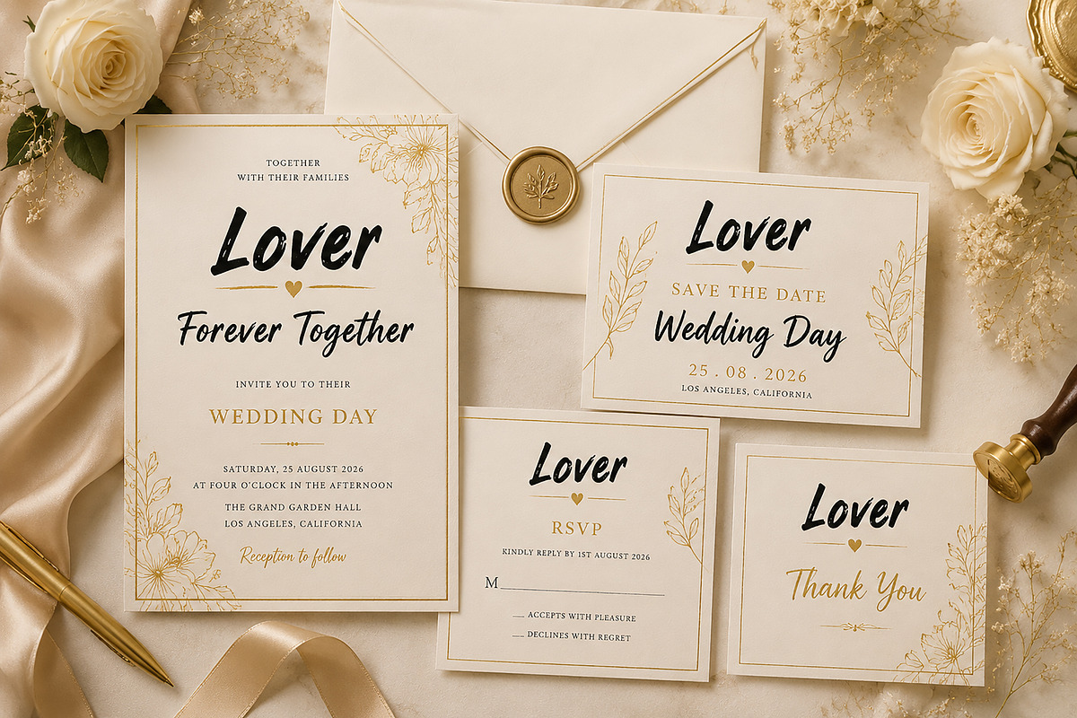 Lover – Modern Brush Script Font, a Script Font by Wow Magic (Photo 4 of 6)