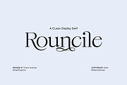 Rouncile - Clean Display Serif, a Serif Font by InkwellTypeCo (Thumbnail 1 of 11)