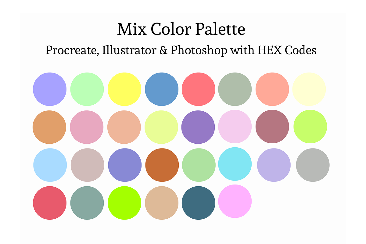 Color Palettes Procreate Illustrator, a Palette Add-On by Atelier Fem (Photo 11 of 12)