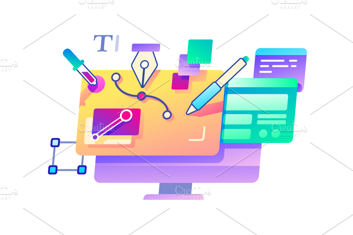 Creation and design using computer, an Object Illustration by Evanat ...
