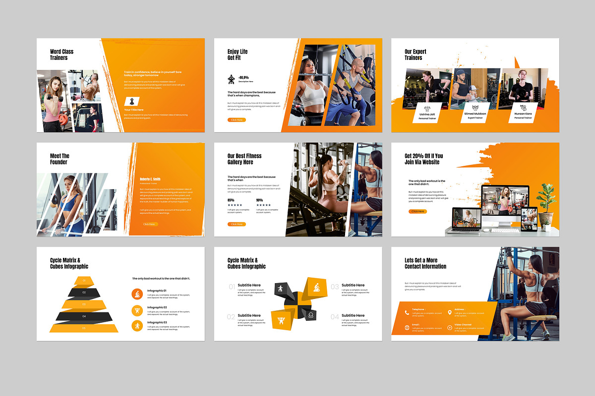 Gym & Fitness Presentation Template, a Presentation Template by ...