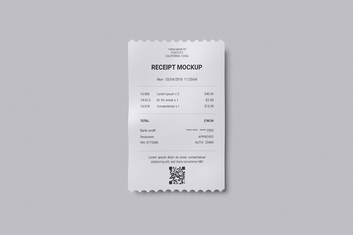 Receipt Mockup, an Advertising Mockup by HanaSaka_Studio (Photo 2 of 5)