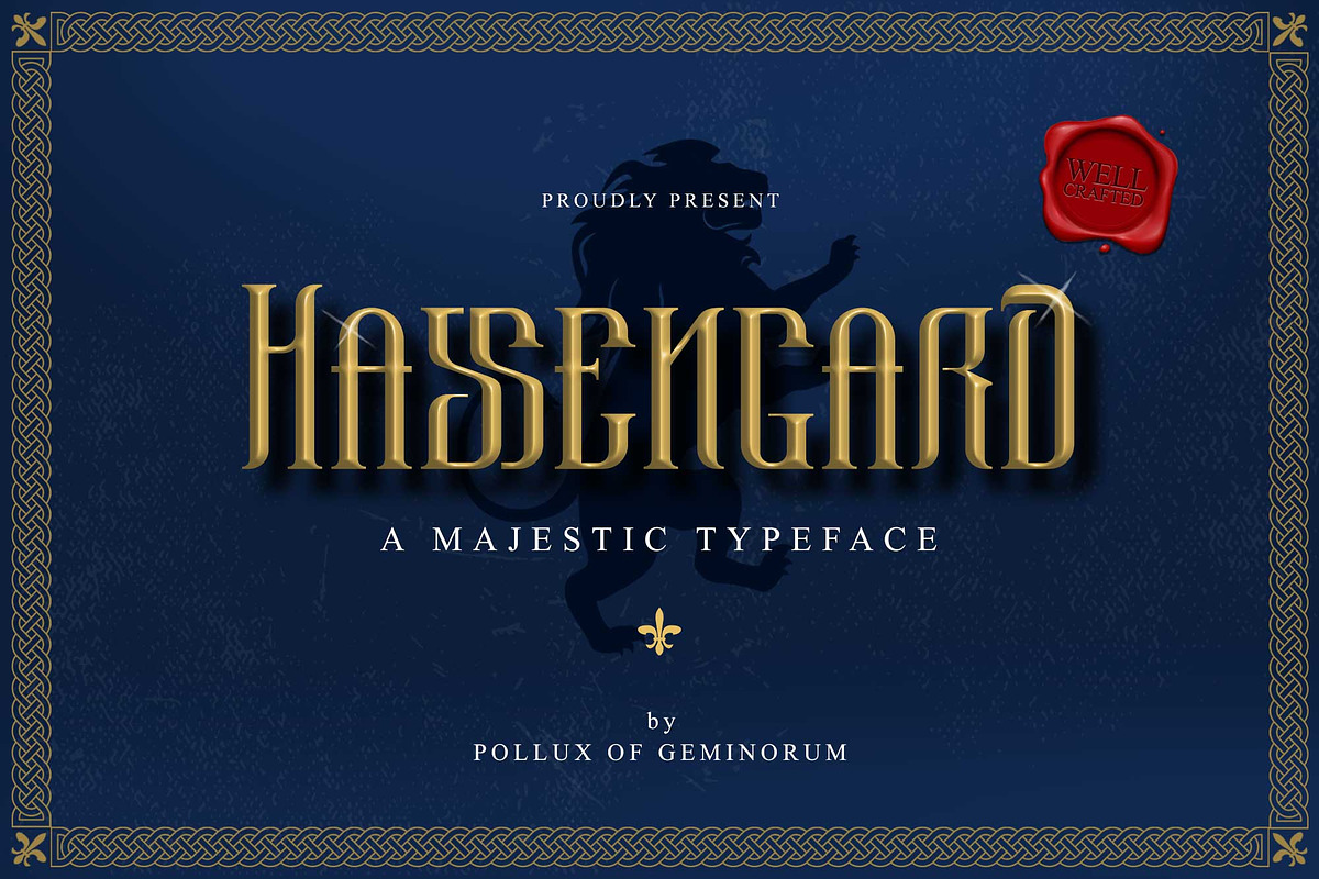 Hassengard - Majestic Fantasy Font, a Blackletter Font by Pollux of Geminorum (Photo 1 of 8)