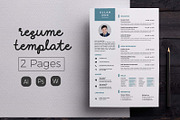 Vol.51 Resume & CV Template, a Resume Template by Hito Graphic (Thumbnail 1 of 8)