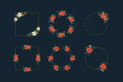 Poinsettia Christmas Frames, a Seasonal Illustration by moja doodle (Thumbnail 7 of 9)