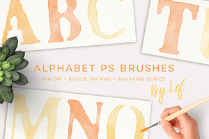 Alphabet Photoshop Brushes