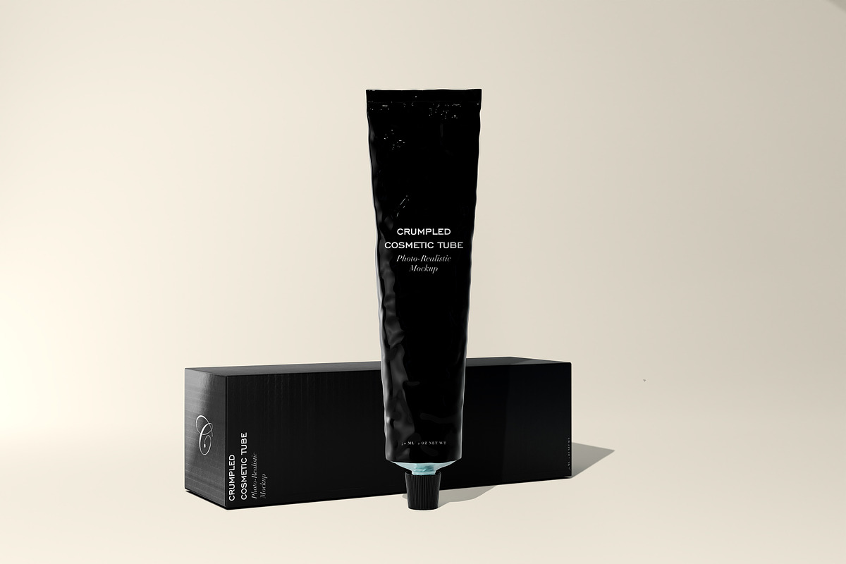 Crumpled Cosmetic Tube Mockup Set, a Product Mockup by Zumrod (Photo 10 of 11)