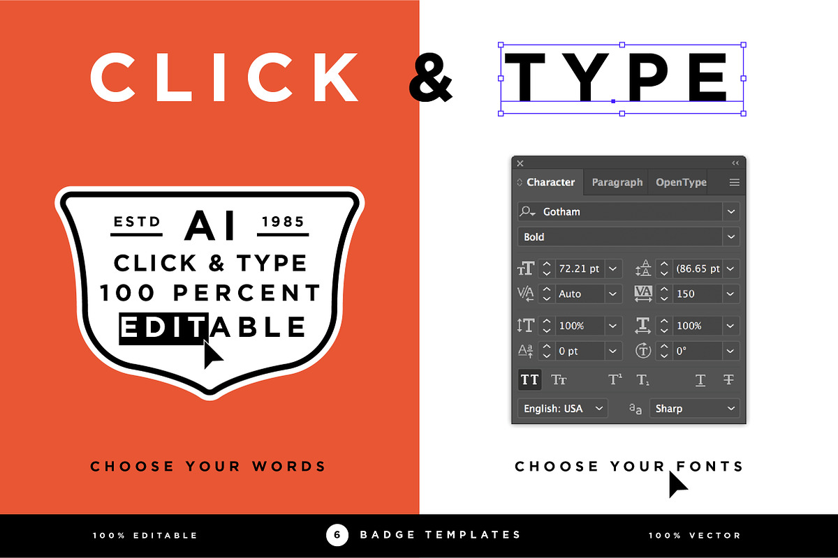 Vector Badge Template, an Object Graphic by Misc. Loot Co.