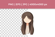 Women Avatar Vector Set, a Person Illustration by InkyQueenArt (Thumbnail 2 of 5)