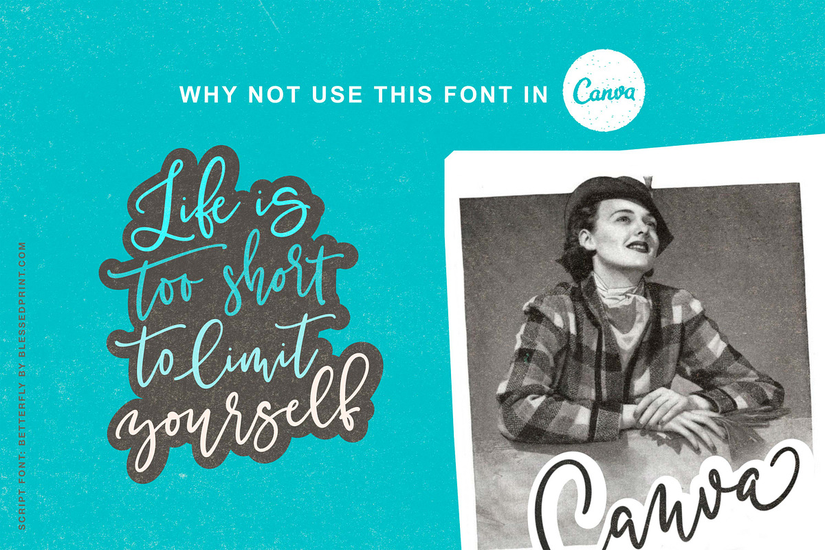 BetterFly - for Canva & Templett, a Script Font by Blessed Print (Photo 10 of 46)