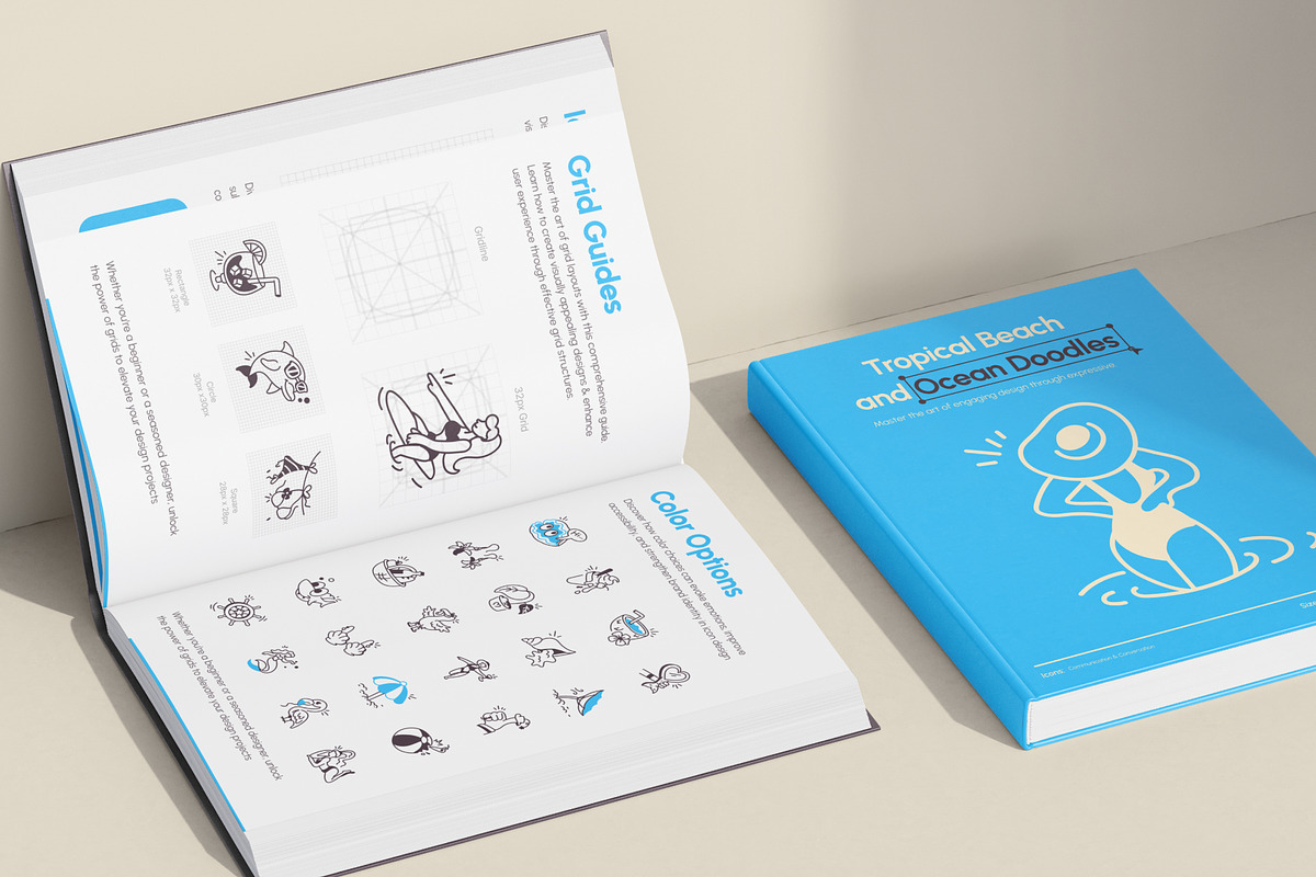 Tropical Beach and Ocean Doodles, an Outline Icon by Vectors Market (Photo 3 of 8)