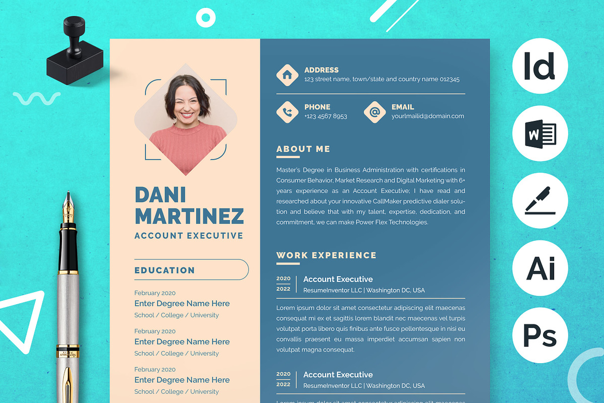Accountant Executive Resume Template, a Resume Template by ResumeInventor (Photo 1 of 8)