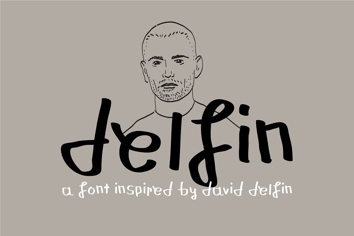 Delfin Handwritten Display Font, a Font by JeromeRevivedStudio (Photo 1 of 3)