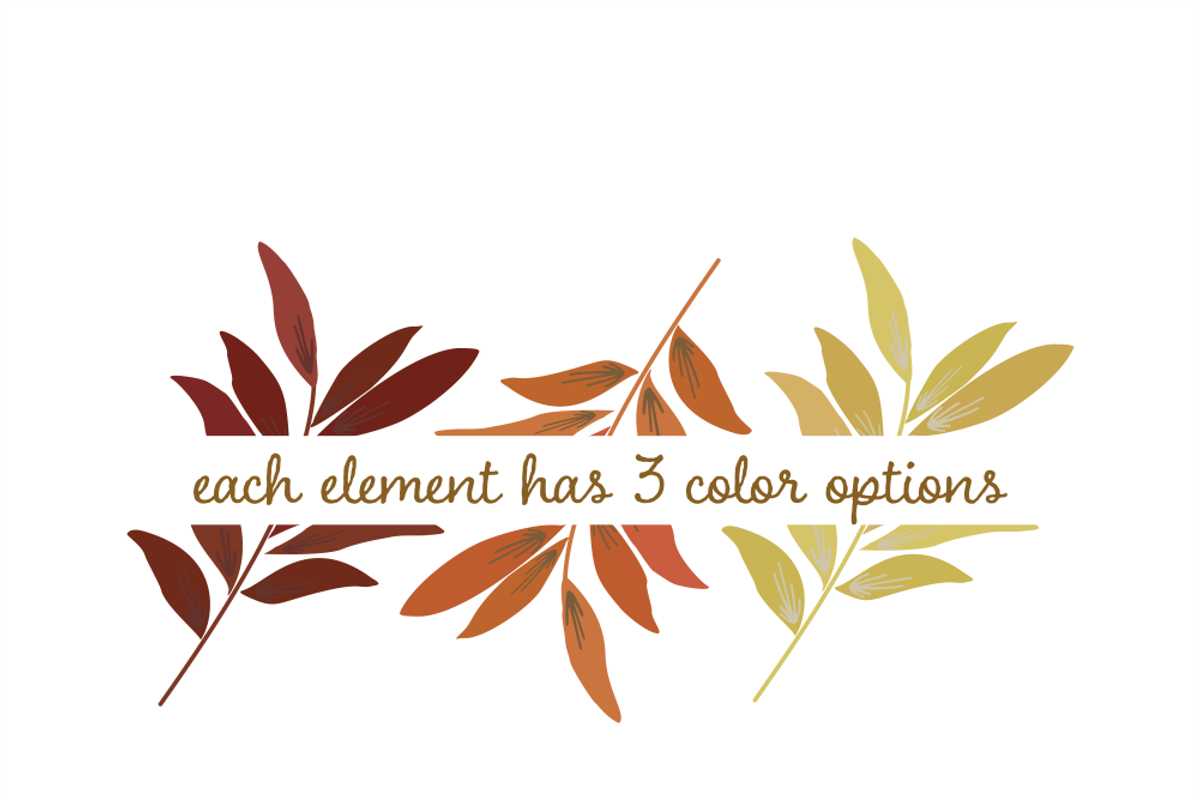 Fall Leaves - Autumn Greenery Vol 1, an Illustration by Kelly Jane Creative (Photo 2 of 5)