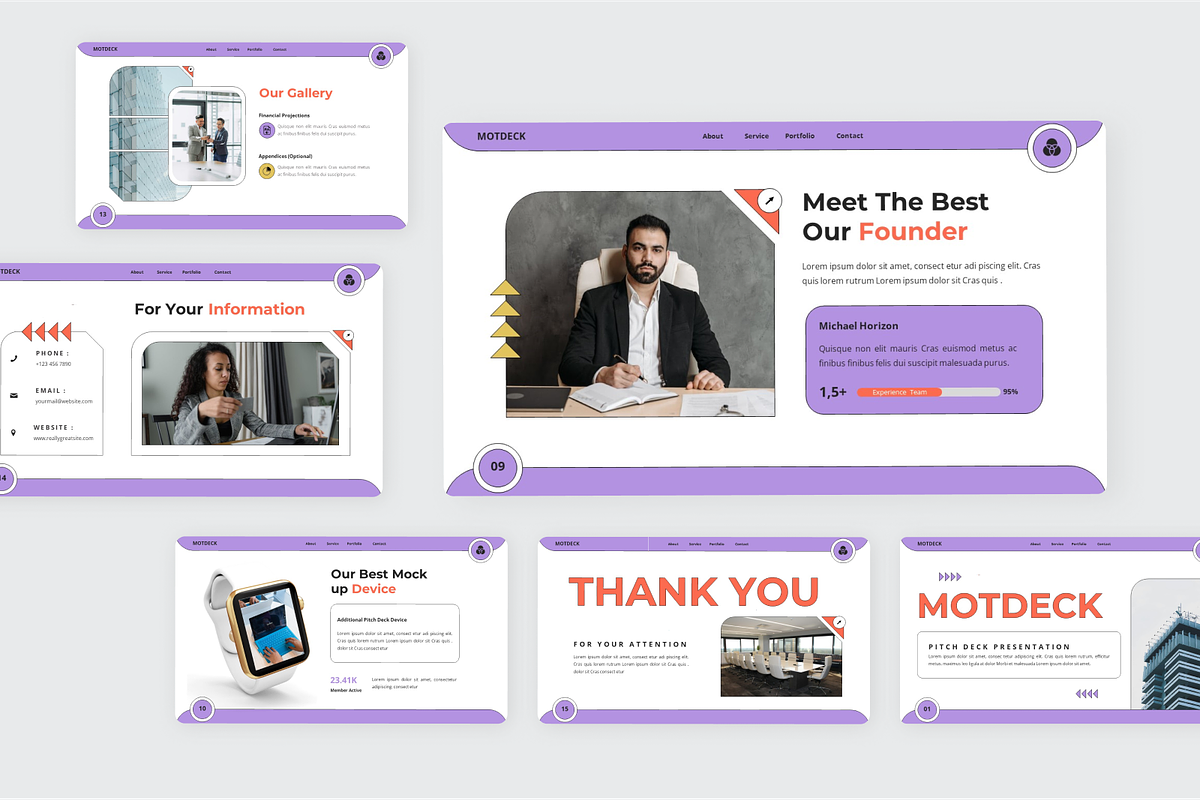 Creative Pitch Deck Powerpoint, a Presentation Template by SquidPixey (Photo 4 of 6)