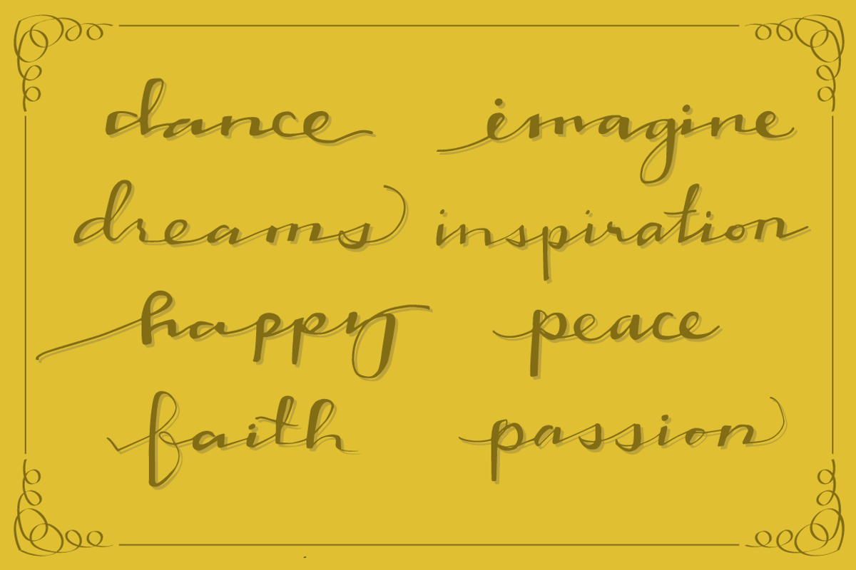 27 Elegantly Handwritten Words, a Decorative Illustration by Little Pixel Shop (Photo 5 of 5)