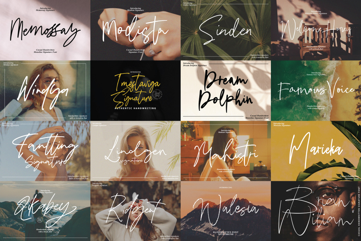 Casual Signature Font Bundles, a Handwritten Font by tebaltipislab (Photo 3 of 46)