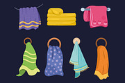 Towels Illustrations Set, an Object Illustration by studiogstock (Thumbnail 2 of 4)