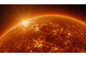 Fiery surface of a glowing planet or, an Illustration by tilialucida