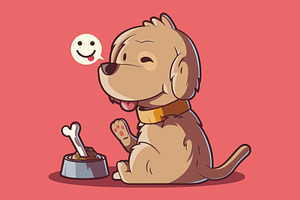 Dog Food!, an Animal Illustration by pedrors