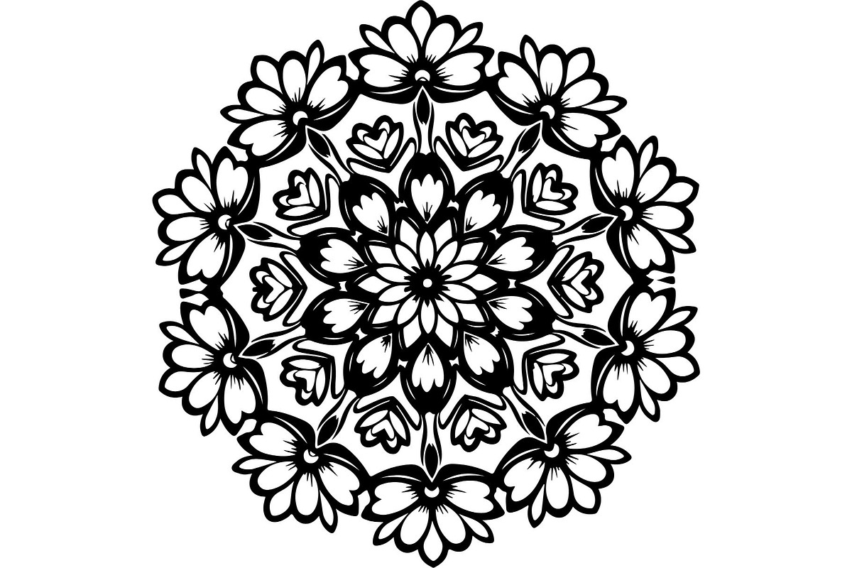 Elegant Floral Mandala Ornament, an Object Graphic by Creativeshirt (Photo 2 of 12)