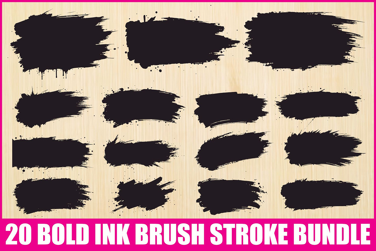 Ink Texture Brush Pack, an Illustration by Creativeshirt (Photo 1 of 21)