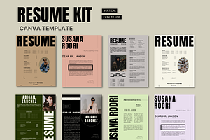 Resume Kit - Canva template, a Resume Template by Prodesign