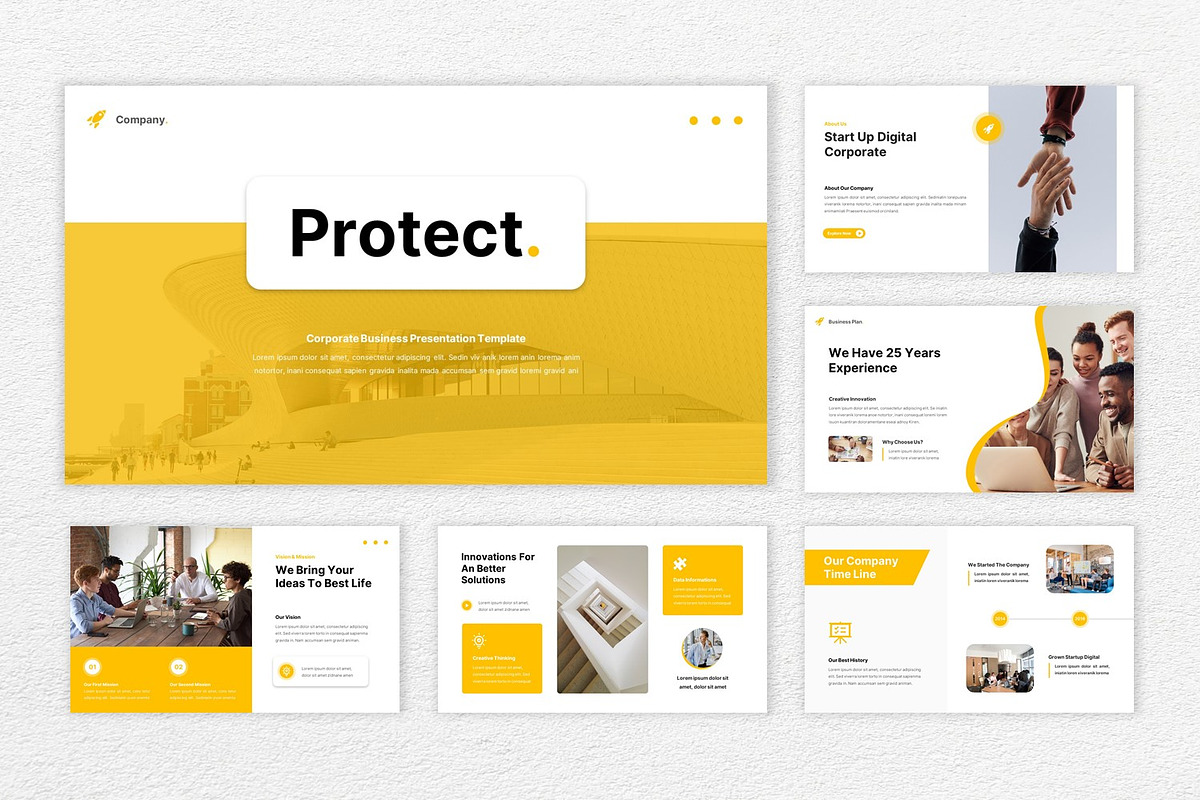 Protect Corporate PowerPoint, a Presentation Template by BumbleGraph Studio (Photo 2 of 5)