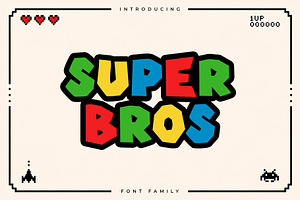 SuperBros - Bold Retro Display Font